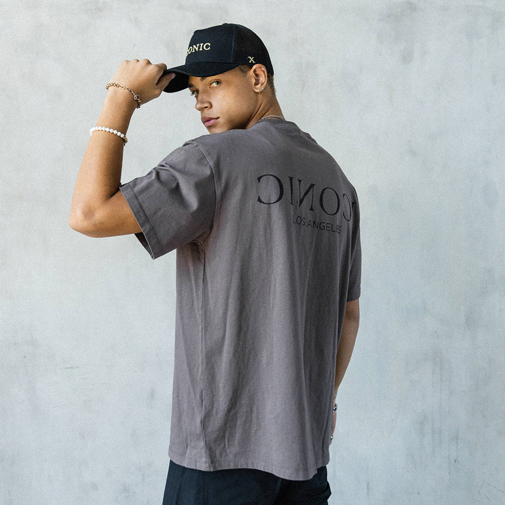 Iconic Essential Tee-Shirt Charcoal Back